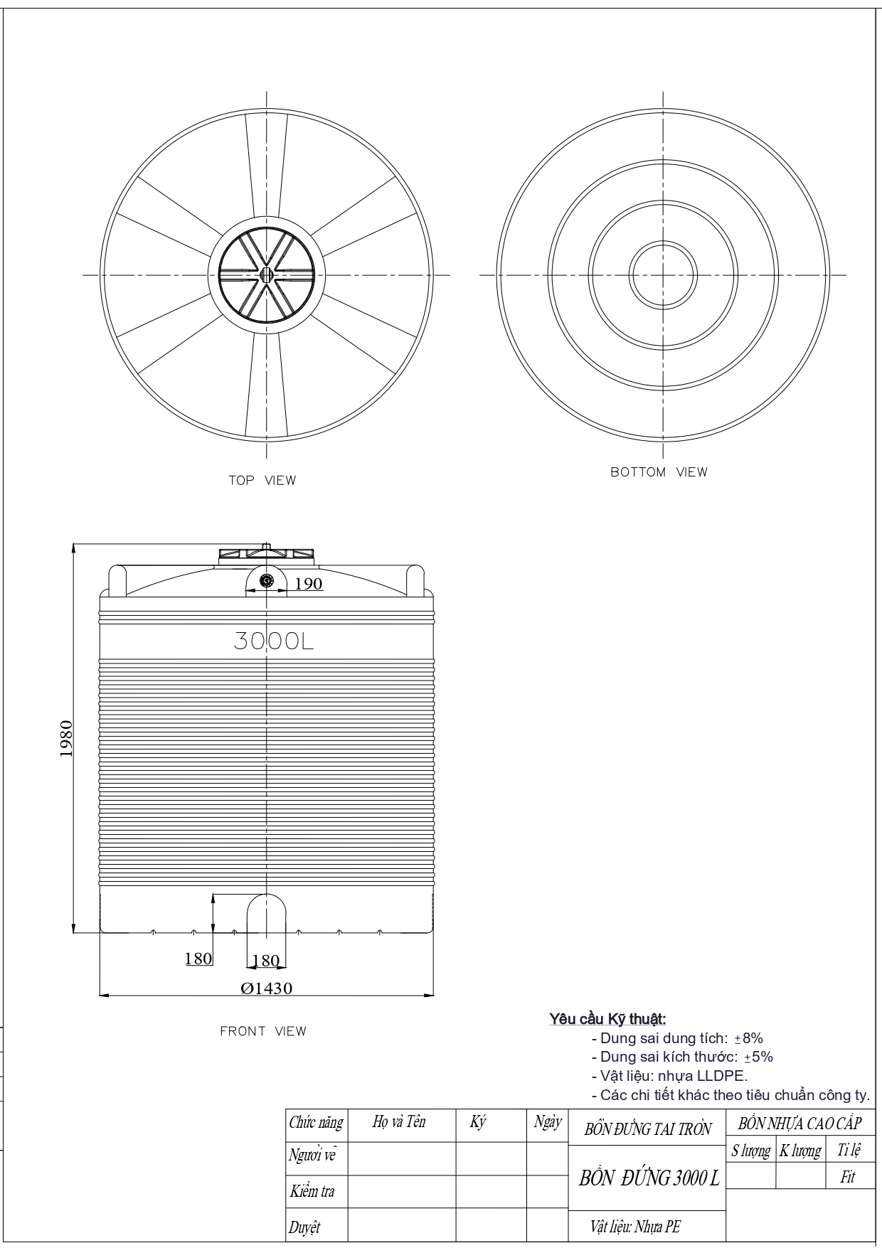 bang ve bon nuoc nhua 3000l dung